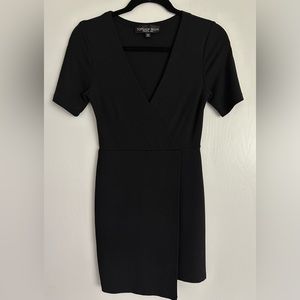 Topshop Petite Black Vneck Dress